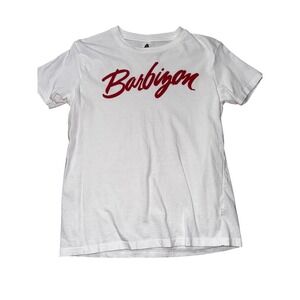 Barbizon Modeling School Graphic Baby T-Shirt White Red Youth Large Y2K  Baddie